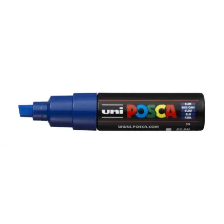 Posca PC-8K Marcador de Pintura - Punta Biselada Acrilica 8mm - Tinta Base al Agua - Resistente a la Luz - Ideal para Carteleria