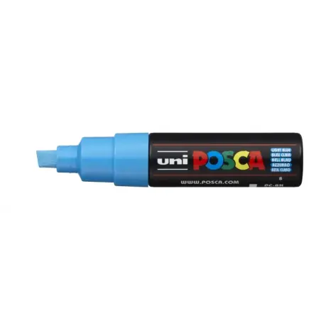 Posca PC-8KMarcador de Pintura - Punta Biselada Acrilica 8mm - Tinta Base al Agua - No Permanente - Resistente a la Luz - Ideal