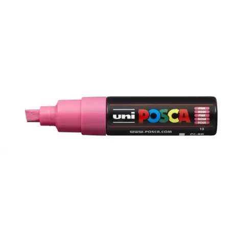 Posca PC-8K Marcador de Pintura - Punta Biselada Acrilica 8mm - Tinta Base al Agua - No Permanente - Resistente a la Luz - Ideal