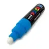 Posca PC-7M Marcador de Pintura - Punta de Bala 4.5-5.5mm - Tinta Base al Agua - Resistente a la Luz - Color Azul Claro | Ahorro