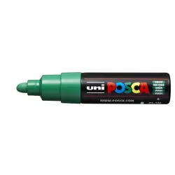Posca PC-7M Marcador de Pintura Base al Agua - Punta de Bala 4.5-5.5mm - Tinta Pigmentada - Resistente a la Luz - Color Verde |