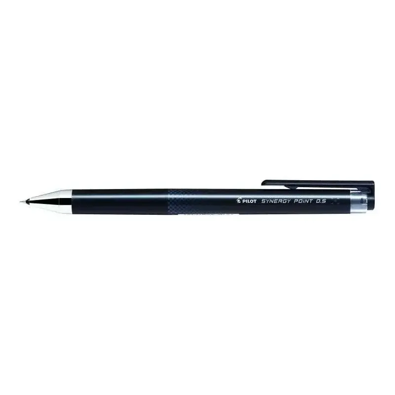 Pilot Boligrafo de Gel Synergy Point Retractil - Recargable - Punta Fina 0.5mm - Trazo 0.25mm - Color Negro | Ahorro Imprimiendo