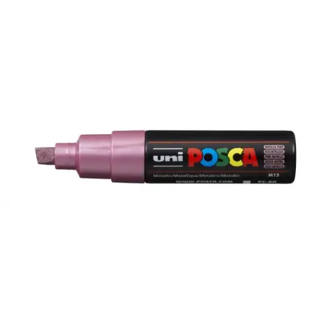 Posca PC-8K Marcador de Pintura - Punta Biselada Acrilica 8mm - Tinta Base al Agua - Resistente a la Luz - No Permanente - Color