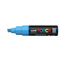 Posca PC-8K Marcador de Pintura - Punta Biselada Acrilica 8mm - Tinta Base al Agua - Resistente a la Luz - No Permanente - Color