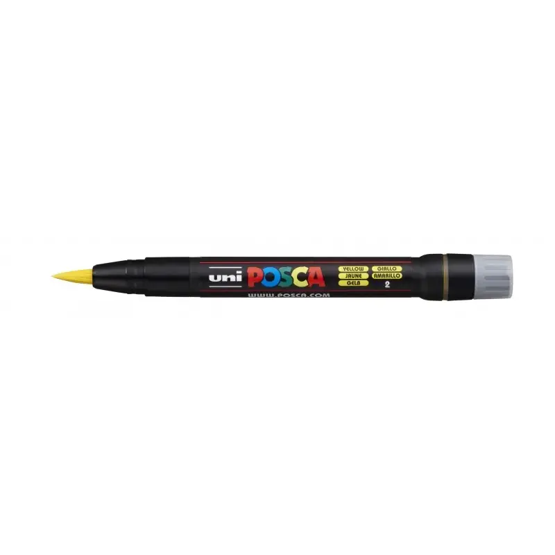 Posca PCF-350 Marcador de Pintura - Punta Acrilica Estilo Pincel - Tinta Base al Agua - No Permanente - Resistente a la Luz - In