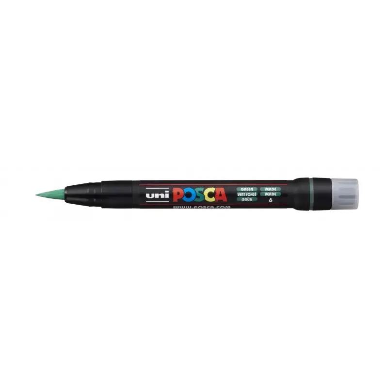 Posca PCF-350 Marcador de Pintura - Punta Acrilica Estilo Pincel - Tinta Pigmentada Base al Agua - Resistente a la Luz - No Perm