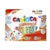 Carioca Stamperello Pack de 12 Rotuladores de Doble Punta - Punta Conica - Punta con Sellos - Tinta Lavable - Color Varios | Aho
