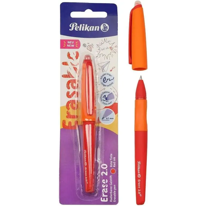 Pelikan Roller Erase 2.0 Boligrafo Trazo 0.7mm - Empuñadura Ergonomica - Larga Duracion de la Tinta - Diseño Fresco y Divertido