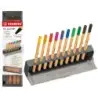 Stabilo Point 88 Set de Mesa con 10 Rotuladores de Punta de Fibra - Trazo de 0.4mm aprox. - Tinta con Base de Agua - Colores Sur