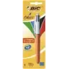 Bic 4 Colours Original Fine Boligrafo de Bola Retractil - Punta Fina de 0.8mm - Tinta con Base de Aceite - Cuerpo Rojo/Blanco -