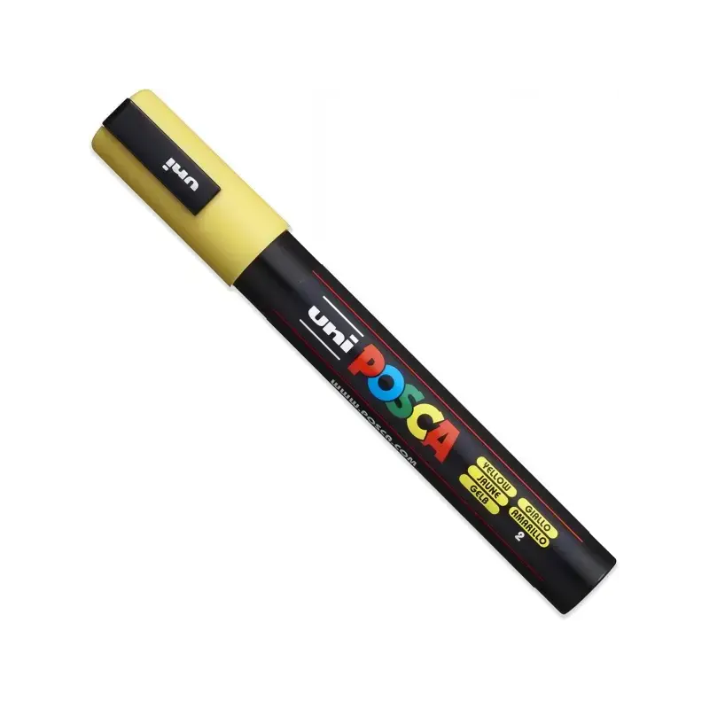 Posca PC-5M Pack de 4 Marcadores de Pintura - Punta de Bala 1.8-2.5mm - Tinta Base al Agua - No Permanente - Resistente a la Luz