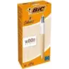 Bic 4 Colours Wood Style Boligrafo de Bola Retractil - Punta Media de 1.0mm - Tinta con Base de Aceite - Diseño Madera - 4 Color