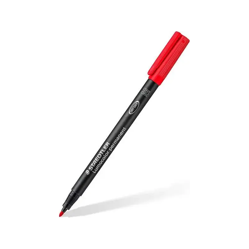 Staedtler Lumocolor 317 Pack de 10 Rotuladores Permanentes - Punta Media Redonda - Trazo 1mm Aprox - Capuchon con Clip - Secado