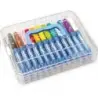 Carioca Acrylic Maleta de Plastico con 24 Marcadores de Pintura Acrilica - Punta Pincel - Tinta a Base de Agua - Alta Cobertura
