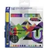 Staedtler Lumocolor 318 Pack de 14 Rotuladores Permanentes - Trazo Fino 0.6mm - Secado Rapido - Muy poco Olor - Colores Surtidos