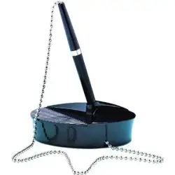 Fellowes Boligrafo con Peana - Base Pesada Antideslizante - Cadena Contra Robo de 520mm - Color Tinta Azul | Ahorro Imprimiendo
