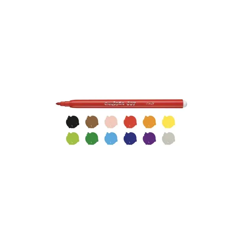 Carioca Joy Superlavables Pack de 12+2 Rotuladores - Punta 2.8mm Bloqueada - Capuchon Ventilado - Colores Surtidos | Ahorro Impr