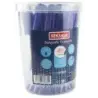 MKtape Pack de 36 Boligrafos Triangulares de Bola - Punta Redonda de 1.0mm - Escritura Suave - Color Azul | Ahorro Imprimiendo