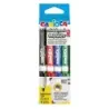 Carioca Whiteboard Clip Pack de 4 Rotuladores Borrables para Pizarras Blancas - Punta Media - Punta de Ø 4.5mm - Tapa con Clip -