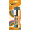 Bic 4 Colours Decors Pack de 3 Boligrafos de Bola Retractil - Punta Media de 1.0mm - Tinta con Base de Aceite - 4 Colores | Ahor