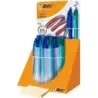 Bic 4 Colours Smooth Gradient Expositor de 30 Boligrafos de Bola Retractil - Punta Media de 1.0mm - Escritura un 40% mas Suave -