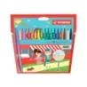 Stabilo Power Pack de 18 Rotuladores de Colores - Punta Media de 2mm - Tinta Lavable - Capuchon Ventilado - Colores Surtidos | A