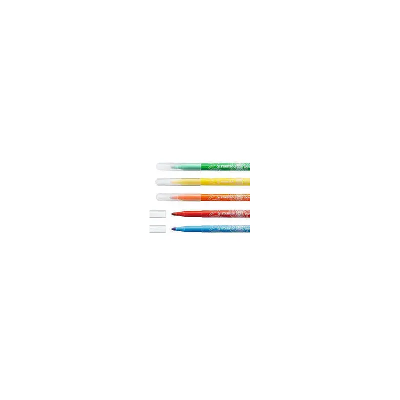 Stabilo Power Pack de 18 Rotuladores de Colores - Punta Media de 2mm - Tinta Lavable - Capuchon Ventilado - Colores Surtidos | A