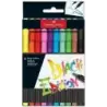 Faber-Castell Black Edition Pack de 10 Rotuladores Punta Pincel - Tinta a Base de Colorantes Alimentarios - Colores Surtidos | A