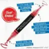 Faber-Castell Shake & Paint Black Edition Pack de 6 Rotuladores Acrilicos Doble Punta - Puntas Redondas de 1mm y 3mm - Tinta Acr