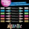Faber-Castell Shake & Paint Black Edition Pack de 6 Rotuladores Acrilicos Doble Punta - Puntas Redondas de 1mm y 3mm - Tinta Acr