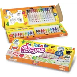 Carioca Perfume Pack de 30 Rotuladores Perfumados - 12 Punta Media, 10 Punta Maxi y 8 Punta Maxi y Punta con Sellos - Ideales pa
