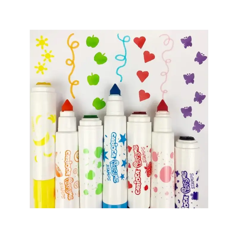 Carioca Perfume Pack de 30 Rotuladores Perfumados - 12 Punta Media, 10 Punta Maxi y 8 Punta Maxi y Punta con Sellos - Ideales pa