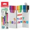 Stabilo Pen 68 Pack de 18 Rotuladores de Punta de Fibra - Trazo de 1mm aprox. - Tinta con Base de Agua - Colores Surtidos | Ahor