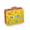 Carioca Caja Metalica con 100 Rotuladores Punta Fina y Tinta Superlavable - 1 Album para Colorear - Dedicado a Pequeños Artistas