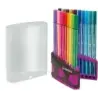Stabilo Premium Pen 68 Estuche con 20 Rotuladores - Punta de Fibra - Trazo de 1mm aprox. - Alto Brillo y Luminosidad de Color -