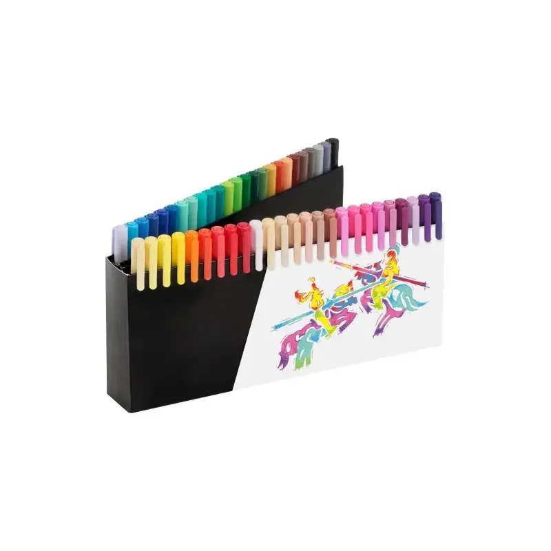 Faber-Castell Black Edition Pack de 50 Rotuladores Punta Pincel - Tinta a Base de Colorantes Alimentarios - Colores Surtidos | A