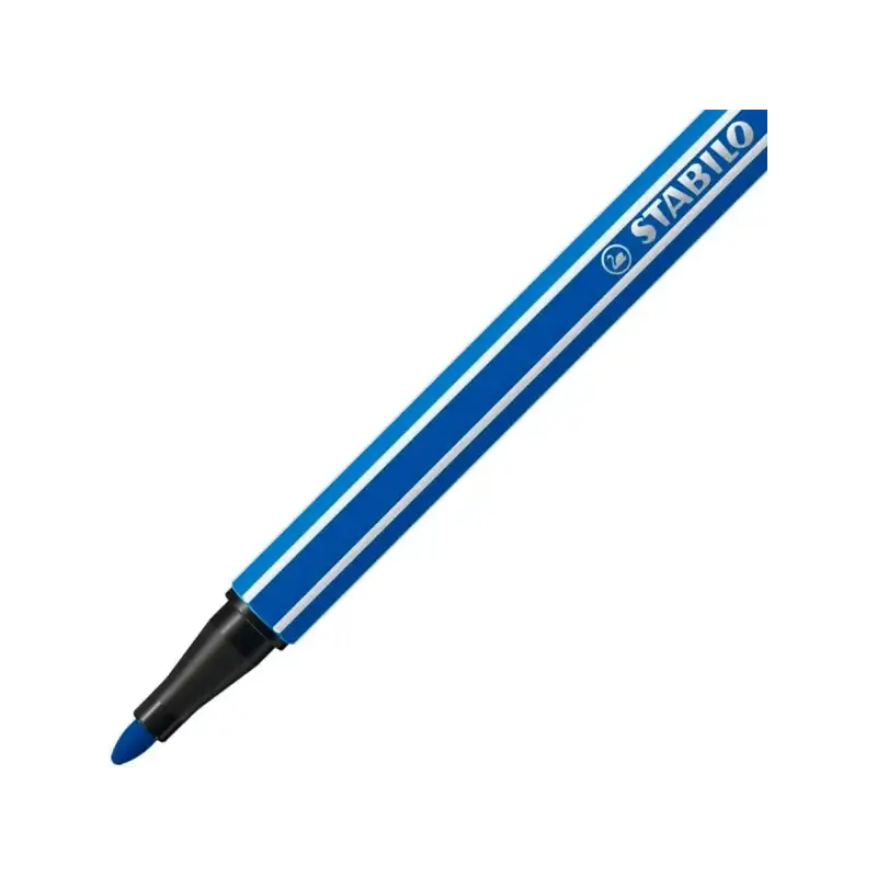 Stabilo Pen 68 Rotulador de Punta de Fibra - Trazo de 1mm aprox. - Tinta con Base de Agua - Color Azul Oscuro | Ahorro Imprimien