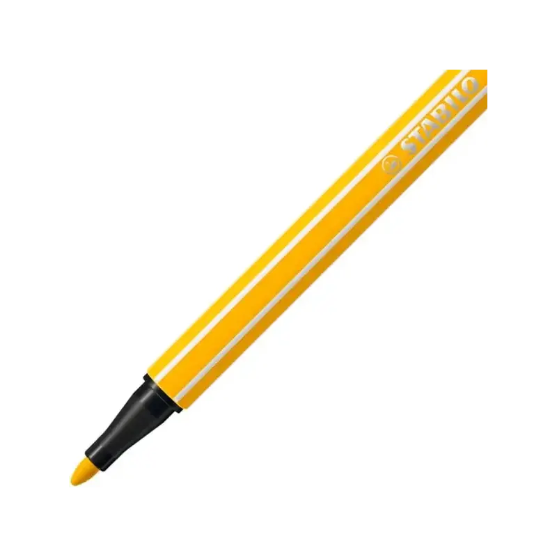 Stabilo Pen 68 Rotulador de Punta de Fibra - Trazo de 1mm aprox. - Tinta con Base de Agua - Color Amarillo | Ahorro Imprimiendo