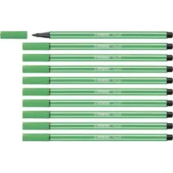 Stabilo Pen 68 Rotulador de Punta de Fibra - Trazo de 1mm aprox. - Tinta con Base de Agua - Color Verde | Ahorro Imprimiendo