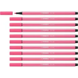 Stabilo Pen 68 Rotulador de Punta de Fibra - Trazo de 1mm aprox. - Tinta con Base de Agua - Color Rosa | Ahorro Imprimiendo