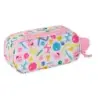 Safta Peppa Pig Estuche Portatodo 3D de 1L - 2 Compartimentos - Cierre de Cremallera - Asa de Mano - 21x8x6cm - Color Blanco y A