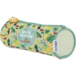 Dohe WWF Tropic Portatodo Simple Redondo - Cierre con Cremallera y Tirador de Goma | Ahorro Imprimiendo