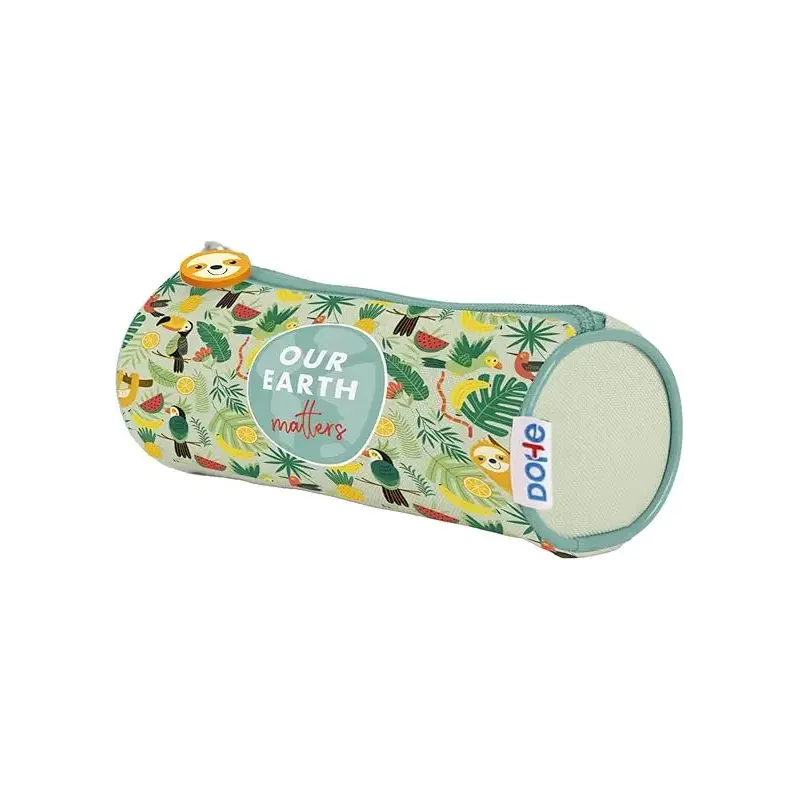 Dohe WWF Tropic Portatodo Simple Redondo - Cierre con Cremallera y Tirador de Goma | Ahorro Imprimiendo