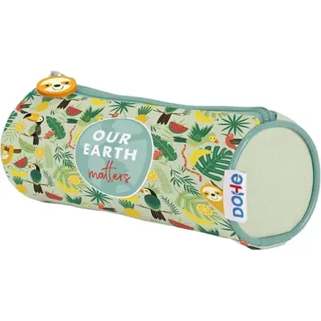 Dohe WWF Tropic Portatodo Simple Redondo - Cierre con Cremallera y Tirador de Goma | Ahorro Imprimiendo