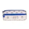 Milan Coleccion 460 Portatodo Rectangular - 2 Compartimentos con Cremallera - Color Beige/Azul | Ahorro Imprimiendo