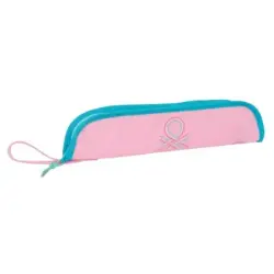 Safta Benetton Dolce Portaflautas - Interior Acolchado - Alojamiento para Varilla - Asa Lateral - Borde Reforzado - 0.6L - 370x2