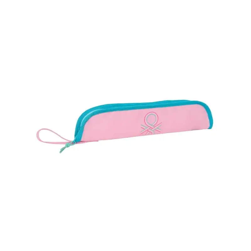 Safta Benetton Dolce Portaflautas - Interior Acolchado - Alojamiento para Varilla - Asa Lateral - Borde Reforzado - 0.6L - 370x2