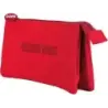 Dohe Colour Vibes Portatodo Triple - Cierre Doble con Cremallera y Tirador de Goma - Color Rojo | Ahorro Imprimiendo