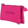 Dohe Colour Vibes Portatodo Triple - Cierre Doble con Cremallera y Tirador de Goma - Color Rosa | Ahorro Imprimiendo