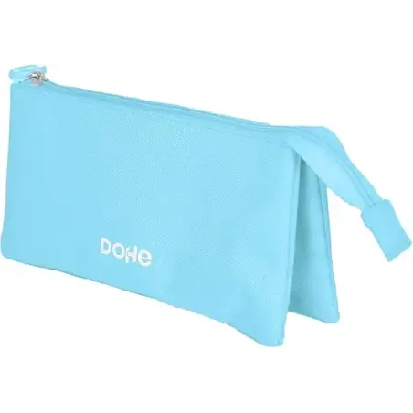Dohe Serenity Portatodo Triple - Cierre Doble con Cremallera y Tirador de Goma - Color Azul | Ahorro Imprimiendo